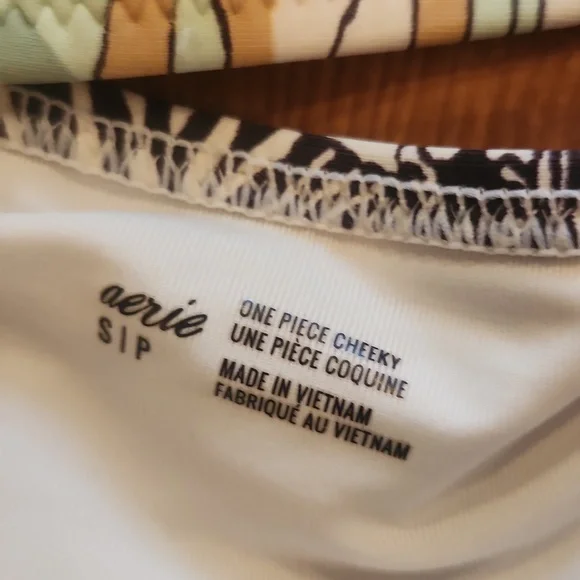 Aerie Safari Print Cutouts Cheeky Halter One Piece Size Small - Picture 8 of 8